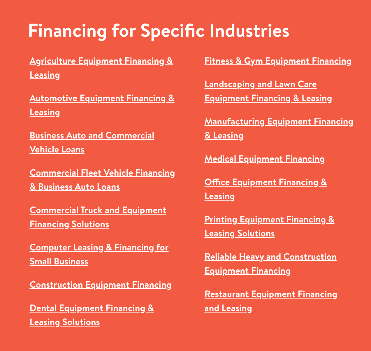 Equipment Financing 